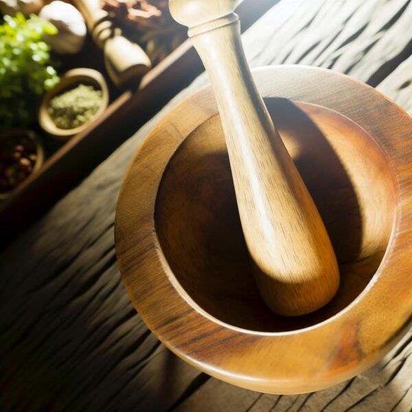 Mortier bois: l&rsquo;outil incontournable pour une cuisine authentique et durable