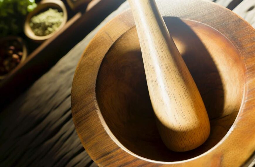 Mortier bois: l&rsquo;outil incontournable pour une cuisine authentique et durable